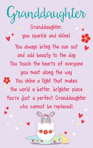 Picture of KEEPSAKE WALLET GRANDDAUGHTER CARD